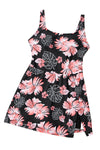 KaleaBoutique Stylish Floral Print Twisted Hollowed Back Swim Dress