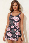 KaleaBoutique Stylish Floral Print Twisted Hollowed Back Swim Dress