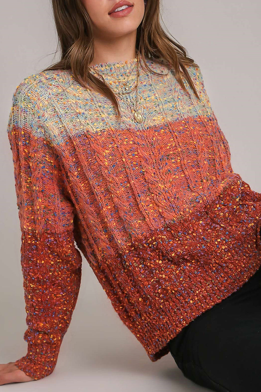 KaleaBoutique Colorful Confetti Wool Ball Knitted Sweater - KaleaBoutique.com