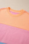 KaleaBoutique Colorblock Patchwork Drop Shoulder Sweatshirt - KaleaBoutique.com