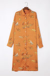 KaleaBoutique Cheetah Print Button-Up Split Shirt Dress - KaleaBoutique.com