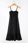 KaleaBoutique Spaghetti Straps Smocked Front Slit Buttoned Dress - KaleaBoutique.com