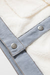 KaleaBoutique Contrast Trim Buttoned Sherpa Jacket - KaleaBoutique.com