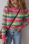 KaleaBoutique Color Block Ribbed Edge Round Neck Sweater - KaleaBoutique.com