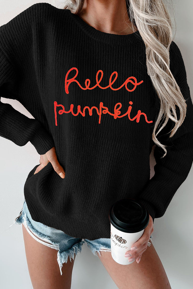 KaleaBoutique Hello Pumpkin Graphic Sweater - KaleaBoutique.com