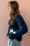 KaleaBoutique Star Pattern Drop Shoulder Knitted Sweater - KaleaBoutique.com