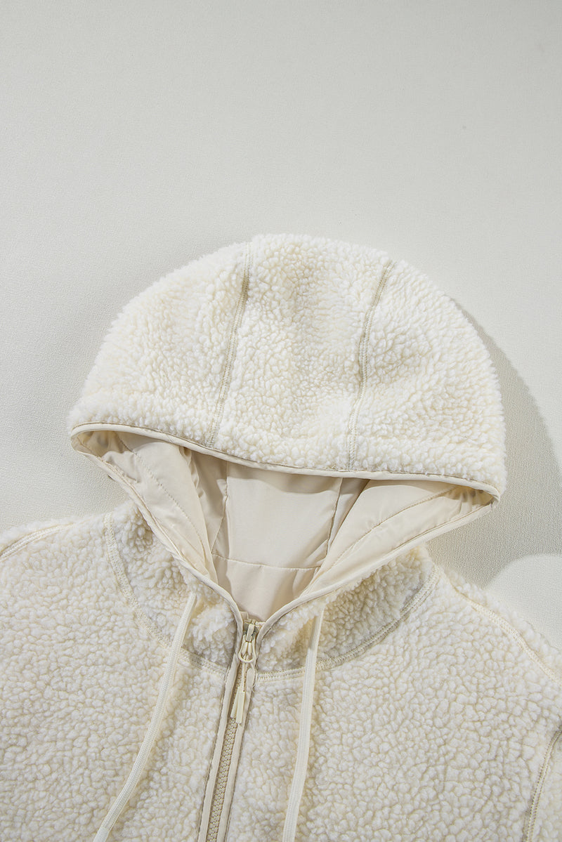 KaleaBoutique Fleece Zip Up Drawstring Hooded Pocketed Jacket - KaleaBoutique.com