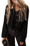 KaleaBoutique Fleece Lined Button-up Collared Corduroy Crop Jacket - KaleaBoutique.com