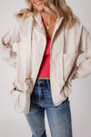 KaleaBoutique Corduroy Drawstring Hooded Pocket Zip Up Jacket - KaleaBoutique.com