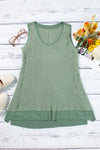 KaleaBoutique Stylish Comfortable Scoop Neck Waffle Knit Flowy Vest - KaleaBoutique.com