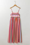 KaleaBoutique Striped Thin Straps Smocked Back Boho Maxi Dress - KaleaBoutique.com