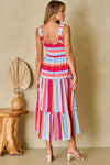 KaleaBoutique Ruffled Straps Smocked Tiered Long Dress - KaleaBoutique.com