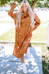 KaleaBoutique Cheetah Print Button-Up Split Shirt Dress - KaleaBoutique.com