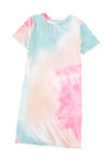 KaleaBoutique Comfortable Summer Tie Dye Oversized Slit Tee Dress - KaleaBoutique.com