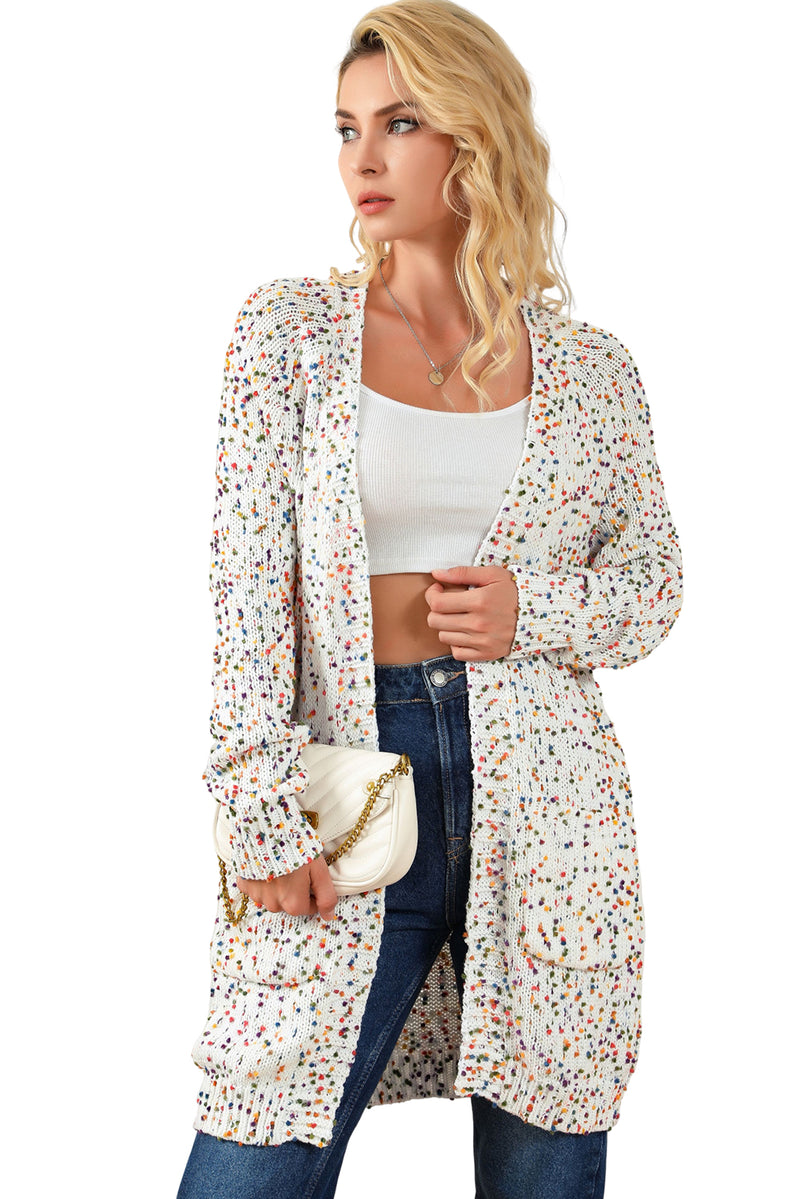 KaleaBoutique Rainbow Popcorn Confetti Open Front Cardigan - KaleaBoutique.com