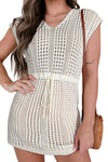 KaleaBoutique Stylish Open Knit Drawstring Waist Beach Dress - KaleaBoutique.com