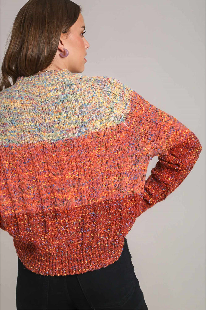 KaleaBoutique Colorful Confetti Wool Ball Knitted Sweater - KaleaBoutique.com