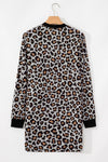 Leopard Patched Pocket Open Front Cardigan - KaleaBoutique.com