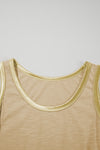 KaleaBoutique Metallic Sheen Edge Scoop Neck Tank Top - KaleaBoutique.com