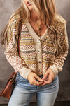 KaleaBoutique Stylish Buttoned V Neck Cropped Cardigan - KaleaBoutique.com