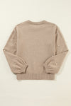 KaleaBoutique Pearled Drop Shoulder Round Neck Sweater - KaleaBoutique.com