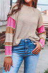 KaleaBoutique Colorblock Exposed Seam Round Neck Sweater - KaleaBoutique.com