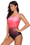 KaleaBoutique Stylish Gradient Criss-Cross Back One Piece Swimsuit - KaleaBoutique.com