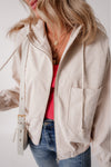 KaleaBoutique Corduroy Drawstring Hooded Pocket Zip Up Jacket - KaleaBoutique.com