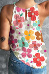 Cute Floral Print Vest - KaleaBoutique.com