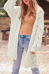 KaleaBoutique Rhombus Hollowed Knit Open Front Cardigan - KaleaBoutique.com