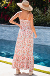 KaleaBoutique Boho Floral Smocked Ruffled Maxi Dress - KaleaBoutique.com