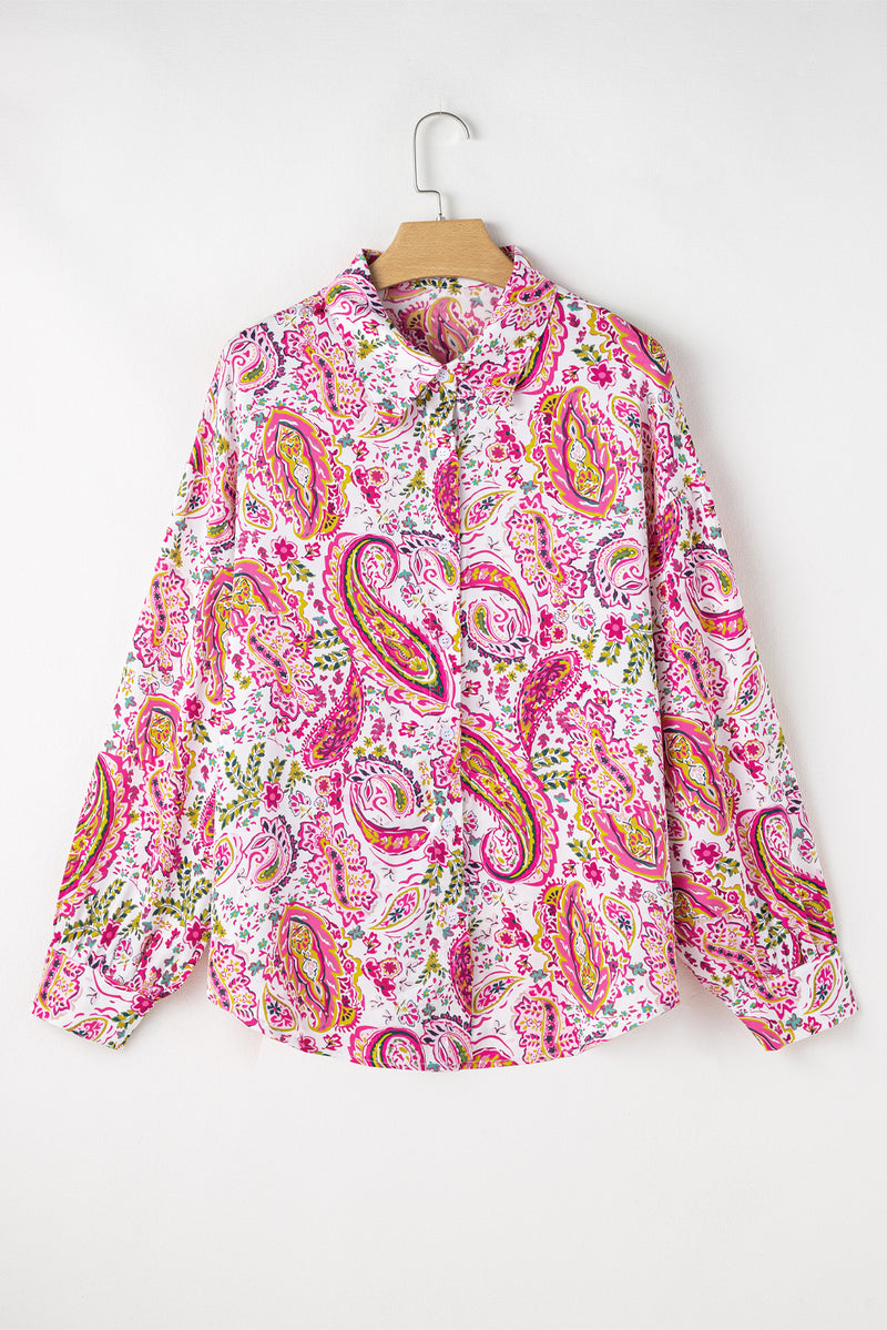 KaleaBoutique Floral Paisley Printed Casual Shirt - KaleaBoutique.com