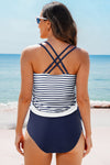 KaleaBoutique Stylish Drawstring Tummy Control Mix-and-match 2pcs Tankini Swimsuit - KaleaBoutique.com