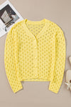 KaleaBoutique Pointelle Knit V Neck Sweater Cardigan - KaleaBoutique.com