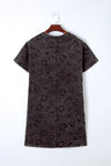 KaleaBoutique Stunning Vintage Washed Leopard T-Shirt Dress with Pockets - KaleaBoutique.com