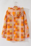 KaleaBoutique Checkered Sherpa Hooded Jacket - KaleaBoutique.com