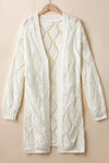 KaleaBoutique Rhombus Hollowed Knit Open Front Cardigan - KaleaBoutique.com