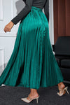 KaleaBoutique Satin Elastic Waist Pleated Maxi Skirt - KaleaBoutique.com