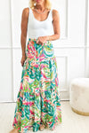 KaleaBoutique Abstract Printed High Waist Tiered Maxi Skirt - KaleaBoutique.com