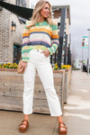 KaleaBoutique Colorblock Patchwork Knit Crochet Eyelet Sweater - KaleaBoutique.com