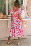 KaleaBoutique Brush Stroke Printed Smocked Ruffle Tiered Dress - KaleaBoutique.com