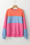 KaleaBoutique Beautiful Colorblock Patchwork Drop Shoulder Sweatshirt - KaleaBoutique.com