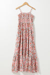 KaleaBoutique Boho Floral Smocked Ruffled Maxi Dress - KaleaBoutique.com