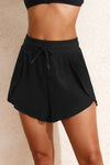 KaleaBoutique Stylish High Waisted Drawstring 2-in-1 Side Pocket Color Block Bikini Shorts - KaleaBoutique.com