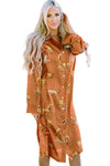 KaleaBoutique Cheetah Print Button-Up Split Shirt Dress - KaleaBoutique.com