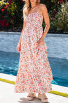 KaleaBoutique Boho Floral Smocked Ruffled Maxi Dress - KaleaBoutique.com