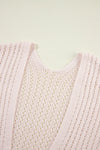 Hollowed Crochet Drop Shoulder Open Front Cardigan - KaleaBoutique.com