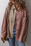 KaleaBoutique Color Block Chest Pockets Buttoned Corduroy Shacket - KaleaBoutique.com