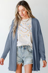 KaleaBoutique Solid Color Rib Knit Open Front Tunic Cardigan - KaleaBoutique.com