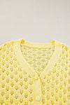 KaleaBoutique Pointelle Knit V Neck Sweater Cardigan - KaleaBoutique.com